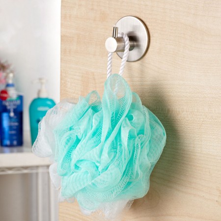 Meidong Stainless Steel Vacuum Suction Cup Hooks Shower Holder - Removable Bathroom Shower Hook Suction Towel Rack and Kitchen Organizer for Towel Hook, Bathrobe and Loofah